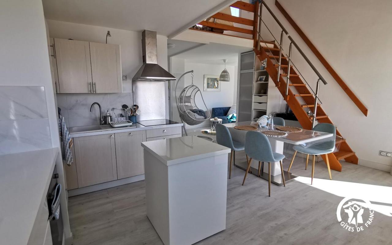 La Sirene - Loft Moderne Et Lumineux Avec Vue Panoramique Sur Mer Mediterranee Et Port De Plaisance 弗龙蒂尼昂 外观 照片